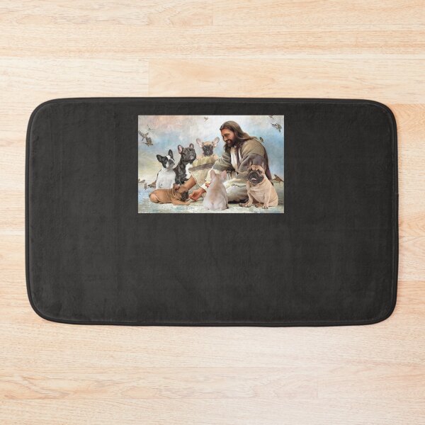Item preview, Jesus God Surrounded By French Bulldog Angels designed and sold by BrianBourdo.