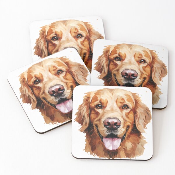 Item preview, Golden_Retriever art pixel dog designed and sold by Goodpiece.
