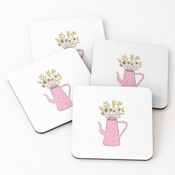 Item preview, Cute Hand Drawn Vintage Coffee Pot Filled With Flowers designed and sold by SorryFrog.