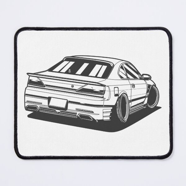Item preview, MONOCHROME LINE ART NISSAN SILVIA S15 BACK VIEW designed and sold by TrilogyMerch.