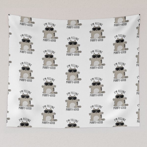 Item preview, I'm Feline Purr-ty Good Funny Cat Puns  designed and sold by punnybone.
