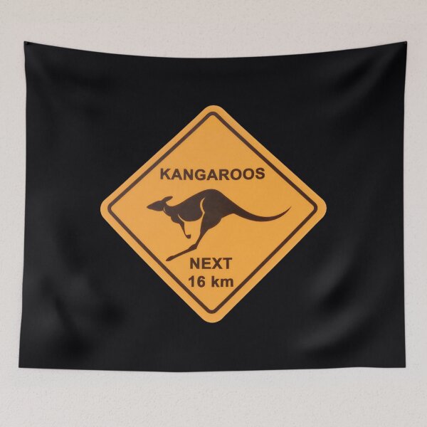 Item preview, Kangaroos Next 16 Km Cute Sign 	 	 designed and sold by shpoqebo85.