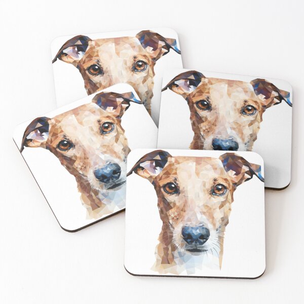 Item preview, greyhound art pixel dog designed and sold by Goodpiece.
