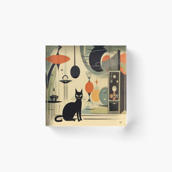 Item preview, Mid Century Atomic Cat Retro Charm Unleashed designed and sold by Tamas Das.