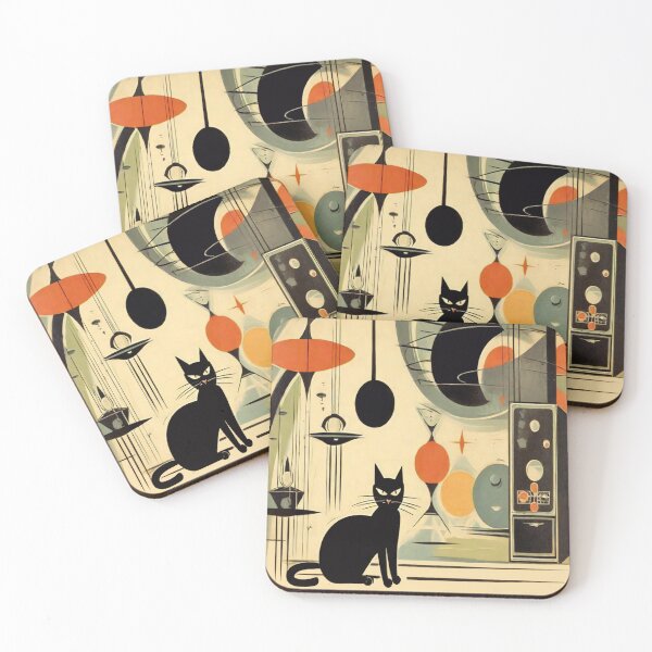 Item preview, Mid Century Atomic Cat Retro Charm Unleashed designed and sold by Tamas Das.