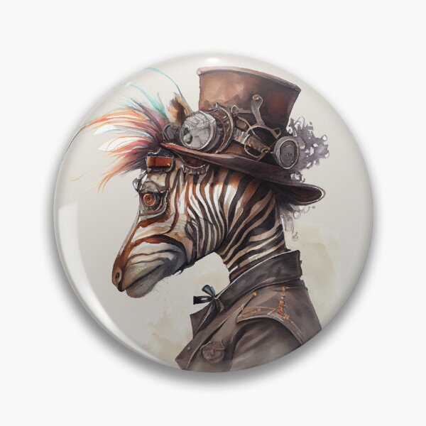 Item preview, Steampunk Zebra Side Portrait designed and sold by Sturdust.