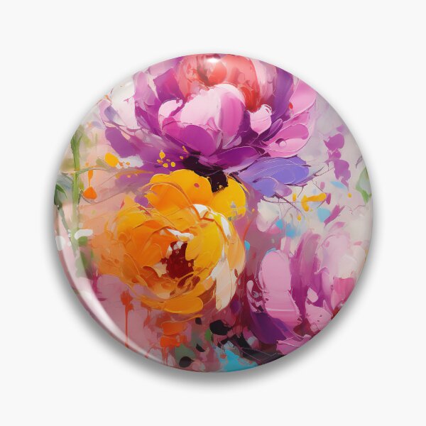 Item preview, Colorful Peonies Pallette Knife Technique designed and sold by junkydotcom.