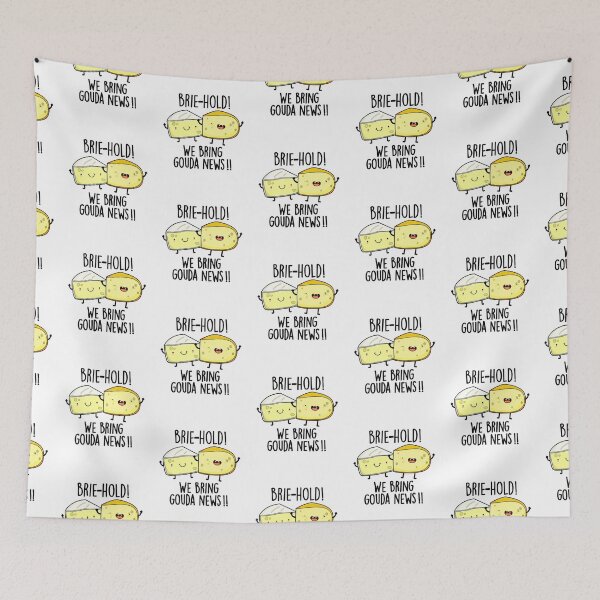 Item preview, Brie-hold We Bring Gouda News Funny Cheese Puns  designed and sold by punnybone.