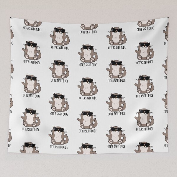 Item preview, Otter Sight Dude Funny Animal Puns  designed and sold by punnybone.