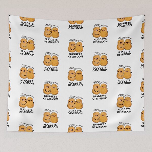 Item preview, Nuggets Of Wisdom Funny Food Puns  designed and sold by punnybone.