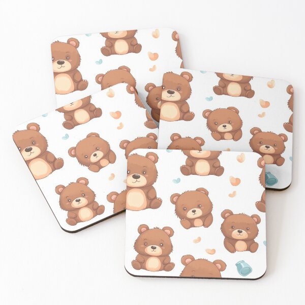 Item preview, simless cute little bear digital paper designed and sold by moois007.
