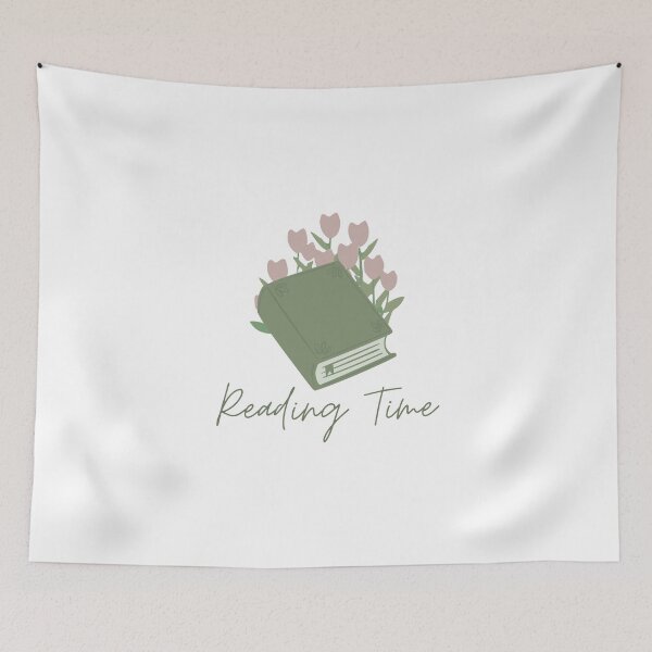 Item preview, Book Aesthetic Green Reading Time designed and sold by Sachithra Munasinghe.