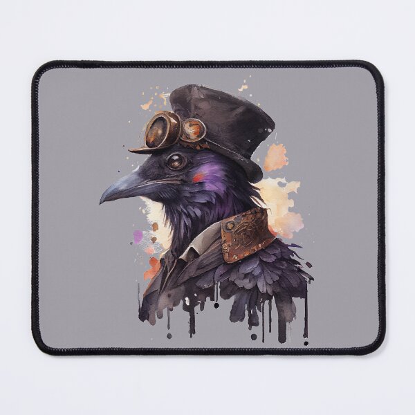 Item preview, Steampunk Dark Purple Raven Portrait designed and sold by Sturdust.