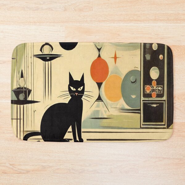 Item preview, Mid Century Atomic Cat Retro Charm Unleashed designed and sold by Tamas Das.