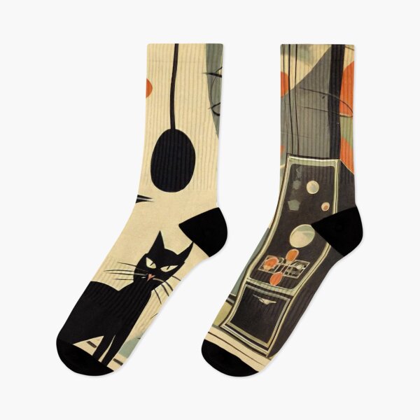 Item preview, Mid Century Atomic Cat Retro Charm Unleashed designed and sold by Tamas Das.