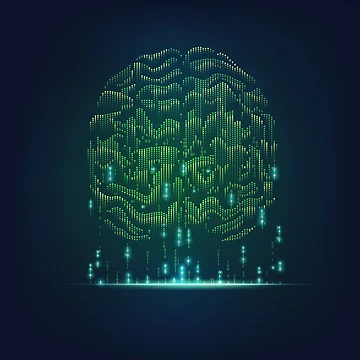Artwork thumbnail, artificial intelligence binary brain deep learning tech by NiamLab
