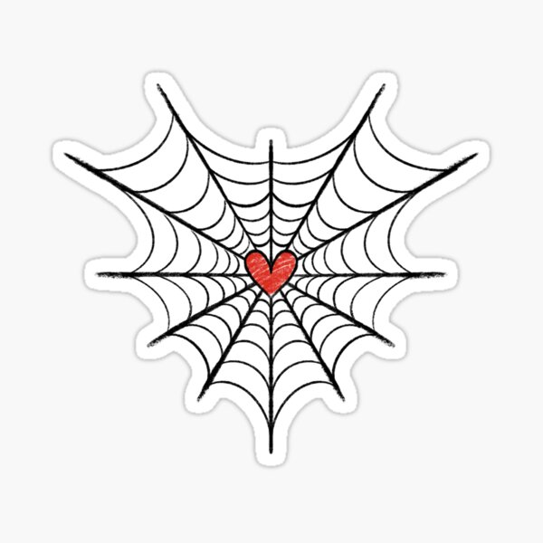 Spider Web Heart Sticker for Sale by lovenemotions