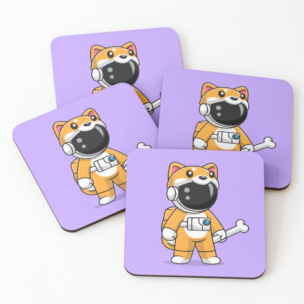 Item preview, Space Adventure with Shiba Astronaut: Cute Astronaut Wearing Dog Costume with Bone designed and sold by hjian8219.