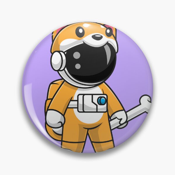 Item preview, Space Adventure with Shiba Astronaut: Cute Astronaut Wearing Dog Costume with Bone designed and sold by hjian8219.