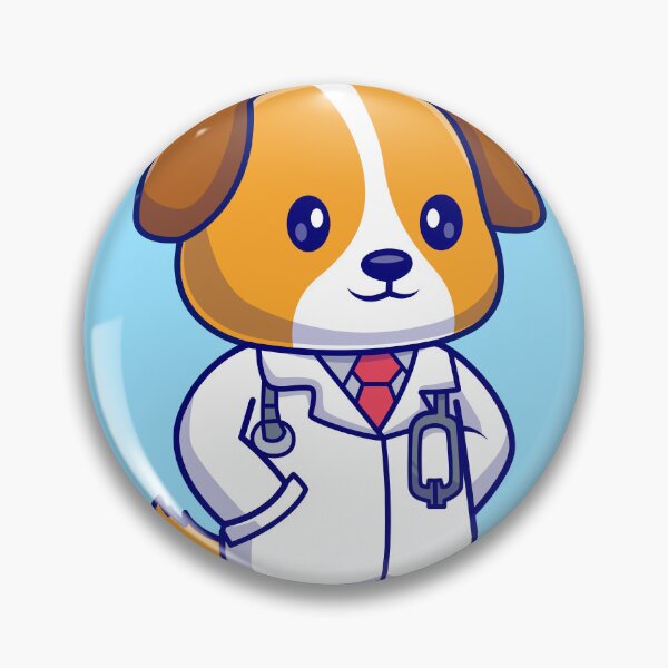 Item preview, Pawsitively Adorable: Cute Dog Doctor with Stethoscope - Cartoon Illustration designed and sold by hjian8219.