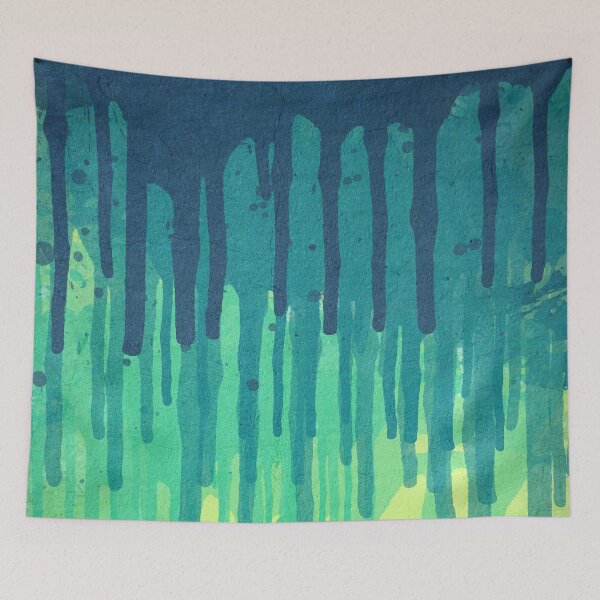 Item preview, Green Grunge Color Splatter Graffiti Backstreet Wall Background  designed and sold by badbugs.