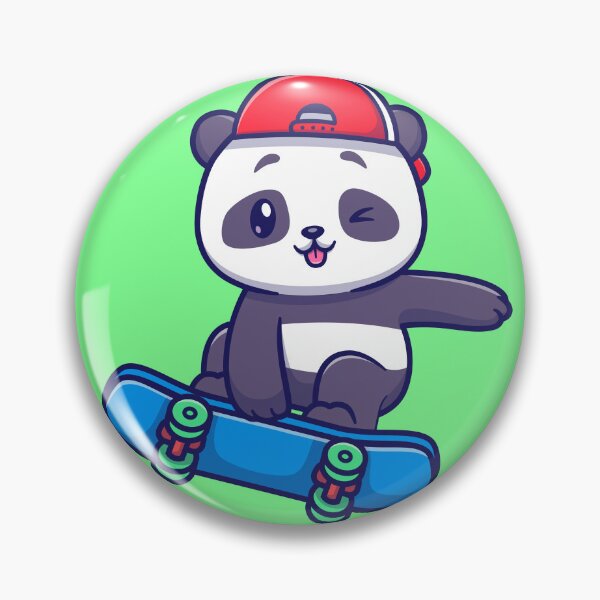 Item preview, Skateboarding Panda: Cute Panda Playing with Skateboard - Cartoon Illustration designed and sold by hjian8219.