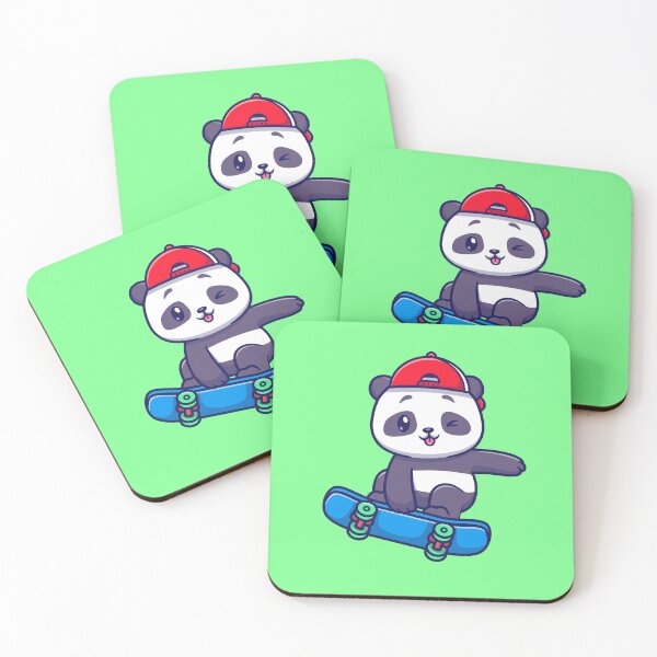 Item preview, Skateboarding Panda: Cute Panda Playing with Skateboard - Cartoon Illustration designed and sold by hjian8219.