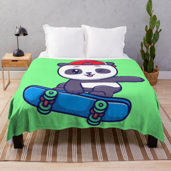Item preview, Skateboarding Panda: Cute Panda Playing with Skateboard - Cartoon Illustration designed and sold by hjian8219.