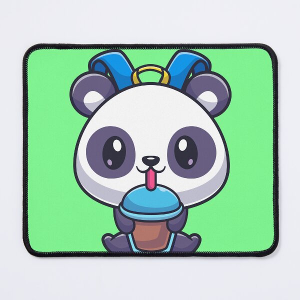 Item preview, Boba-Loving Panda: Cute Panda with a Boba Milk Tea Bag - Adorable Cartoon designed and sold by hjian8219.