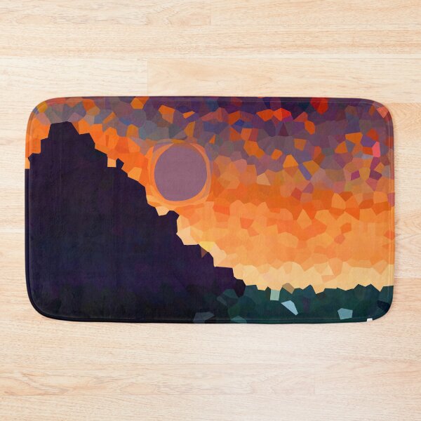 Item preview, Coastal Mountain Abstract Beach and Colorful Sky Scene 1 of 8 - with Sun designed and sold by Beachy.
