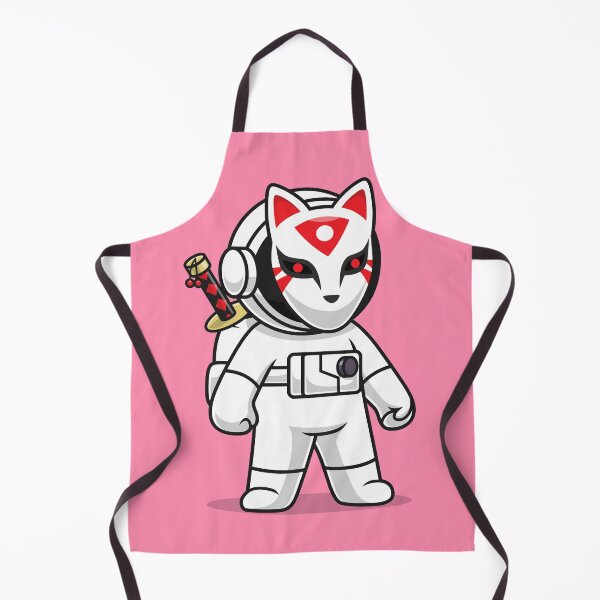 Item preview, Celestial Kitsune Warrior: Cute Astronaut with Kitsune Mask and Katana Sword - Cartoon Illustration designed and sold by hjian8219.