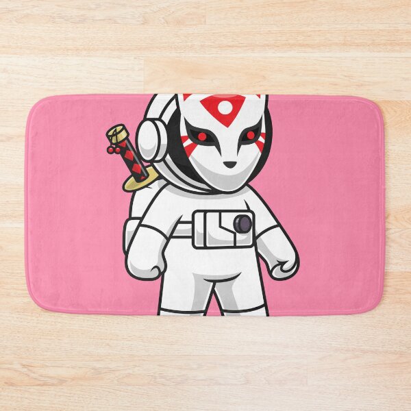 Item preview, Celestial Kitsune Warrior: Cute Astronaut with Kitsune Mask and Katana Sword - Cartoon Illustration designed and sold by hjian8219.