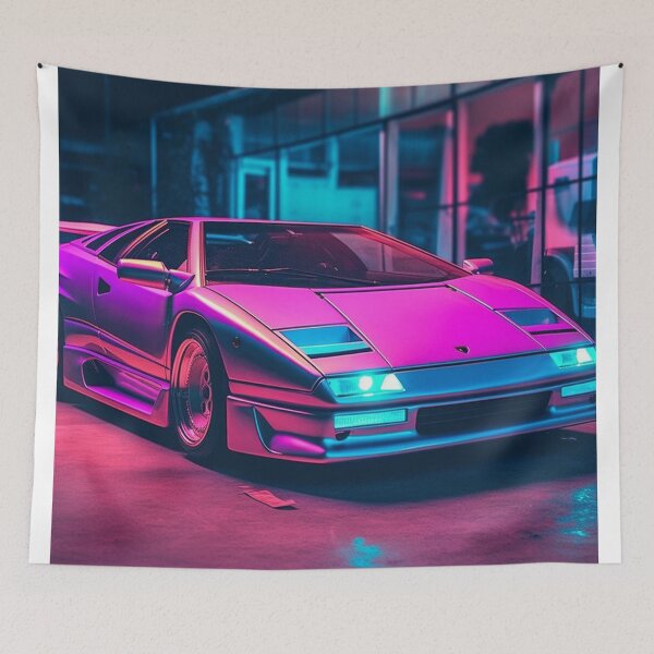 Item preview, Classic lamborghini diablo restomod vaporwave designed and sold by hyderchristina.