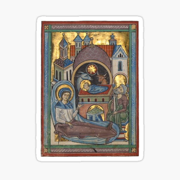 Item preview, The Nativity from Medieval Psalter (Wurzburg) designed and sold by CarolusMarcus.