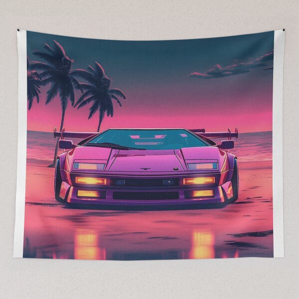 Item preview, Classic diablo restomod vaporwave palm designed and sold by hyderchristina.