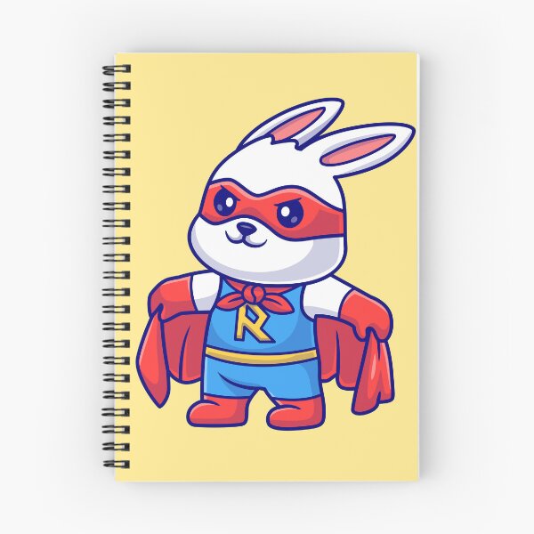 Item preview, Hop into Action: Cute Rabbit Superhero - Cartoon Vector Illustration designed and sold by hjian8219.