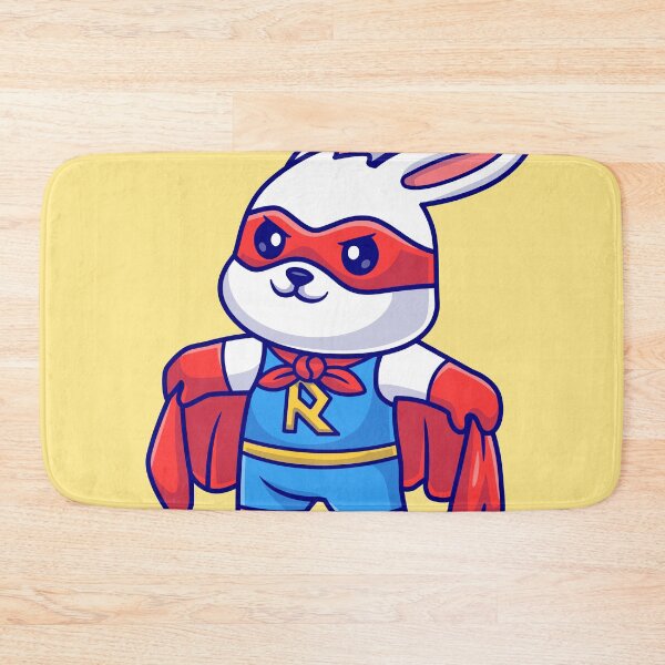 Item preview, Hop into Action: Cute Rabbit Superhero - Cartoon Vector Illustration designed and sold by hjian8219.