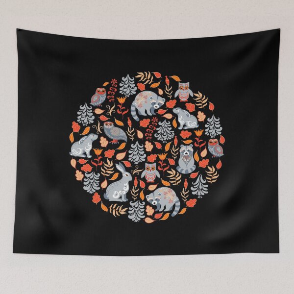 Item preview, Fairy forest with raccoons and hares	 designed and sold by mnkmhibyfr50.