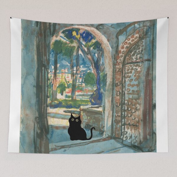 Item preview, Cat wall art, black cat art print, cat print, black cat wall art, digital download designed and sold by artsyaman1.