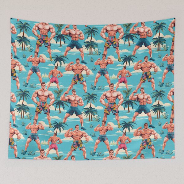 Item preview, Muscle Beach | Tropical Print designed and sold by Mattk270.