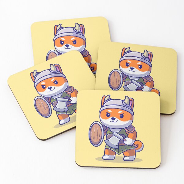 Item preview, Valiant Shiba Knight: Cute Shiba Inu Dog as a Viking Cartoon - Whimsical Illustration designed and sold by hjian8219.