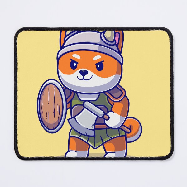 Item preview, Valiant Shiba Knight: Cute Shiba Inu Dog as a Viking Cartoon - Whimsical Illustration designed and sold by hjian8219.