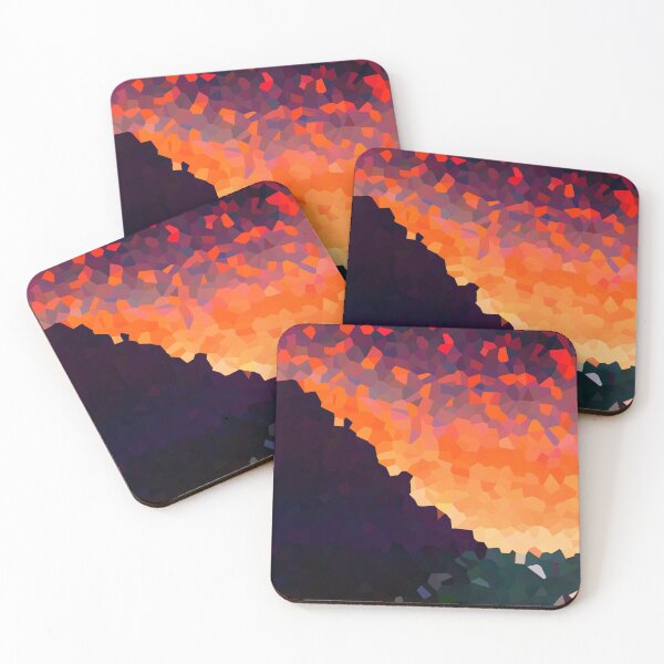 Item preview, Coastal Mountain Abstract Beach and Colorful Sky Scene 2 of 8 designed and sold by Beachy.