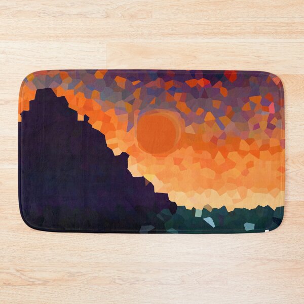 Item preview, Coastal Mountain Abstract Beach and Colorful Sky Scene 2 of 8 - with Sun designed and sold by Beachy.