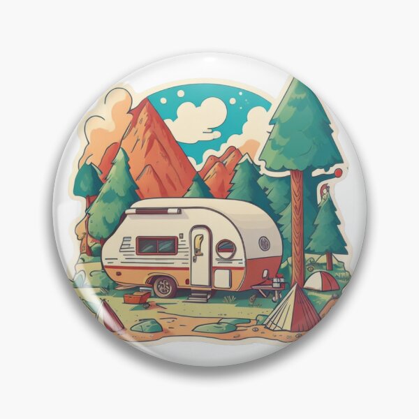 Item preview, retro vintage gone camping designed and sold by LivingItFunky.