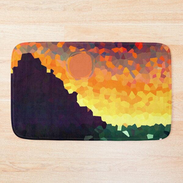 Item preview, Coastal Mountain Abstract Beach and Colorful Sky Scene 3 of 8 - with Sun designed and sold by Beachy.