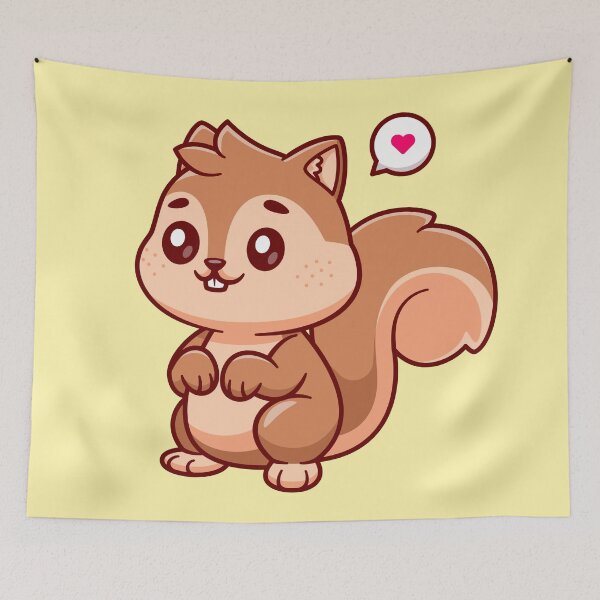 Item preview, Nutty Nibbler: Cute Squirrel Standing - Cartoon Vector Illustration designed and sold by hjian8219.