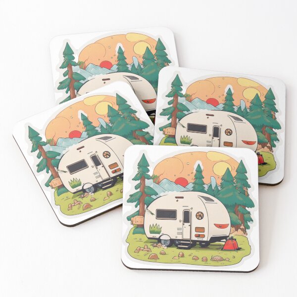 Item preview, Retro vintage gone camping designed and sold by LivingItFunky.
