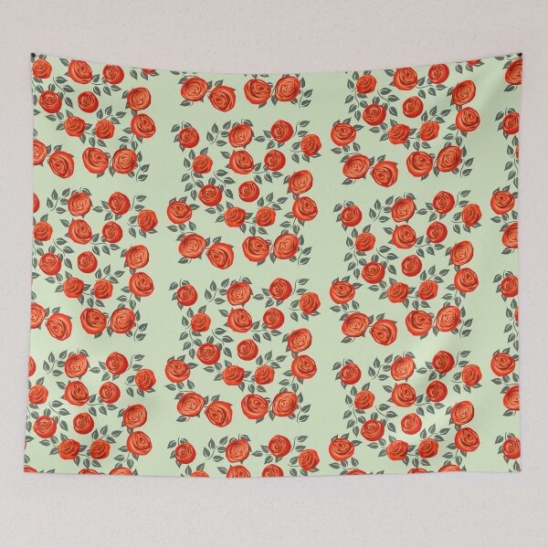 Item preview, Roses on a light green background designed and sold by FlowerandDesing.
