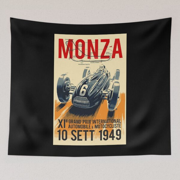 Item preview, MONZA GRAND PRIX; Vintage Auto Racing Print  .   	 designed and sold by eugisginan.